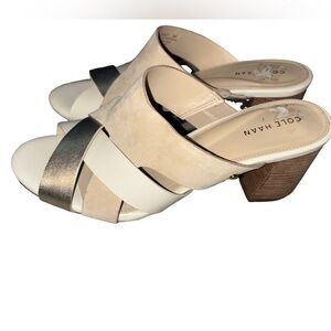 Cole Haan Leather Jodie Block Heel Mule Sandals Women’s Size 8